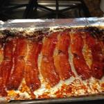Bacon candy in the oven