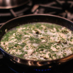 Simmer until the oyster edges curl