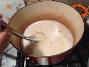 Whisk the roux