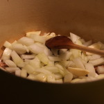 Cook the onions and garlic