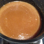 Stir salted caramel until smooth
