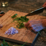 Chop the parsley and shallots